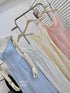 Cotton Spaghetti Straps Midi Dresses